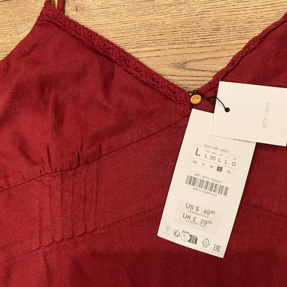 Zara Linen Strappy Dress(L) - Picture 3 of 7